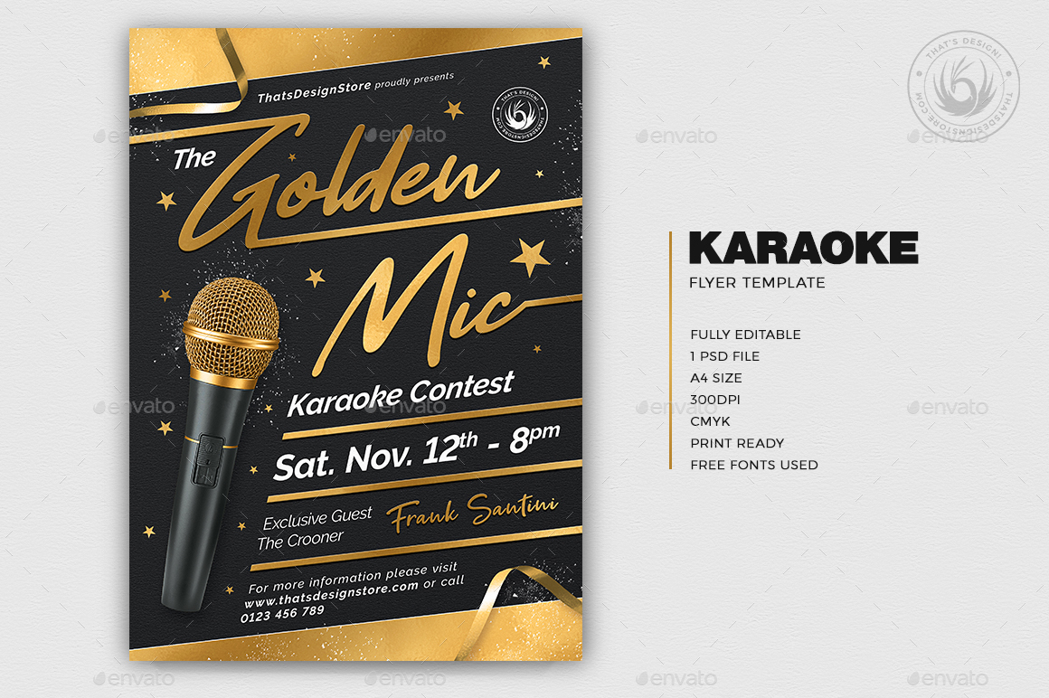 Karaoke Flyer Template V11 Print Templates GraphicRiver