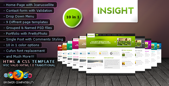 INSIGHT - 10 in 1 Portfolio and Inspire Buisness -XHTML & CSS Template INSIGHT - 10 in 1 Portfolio and Inspire Buisness -XHTML & CSS Template