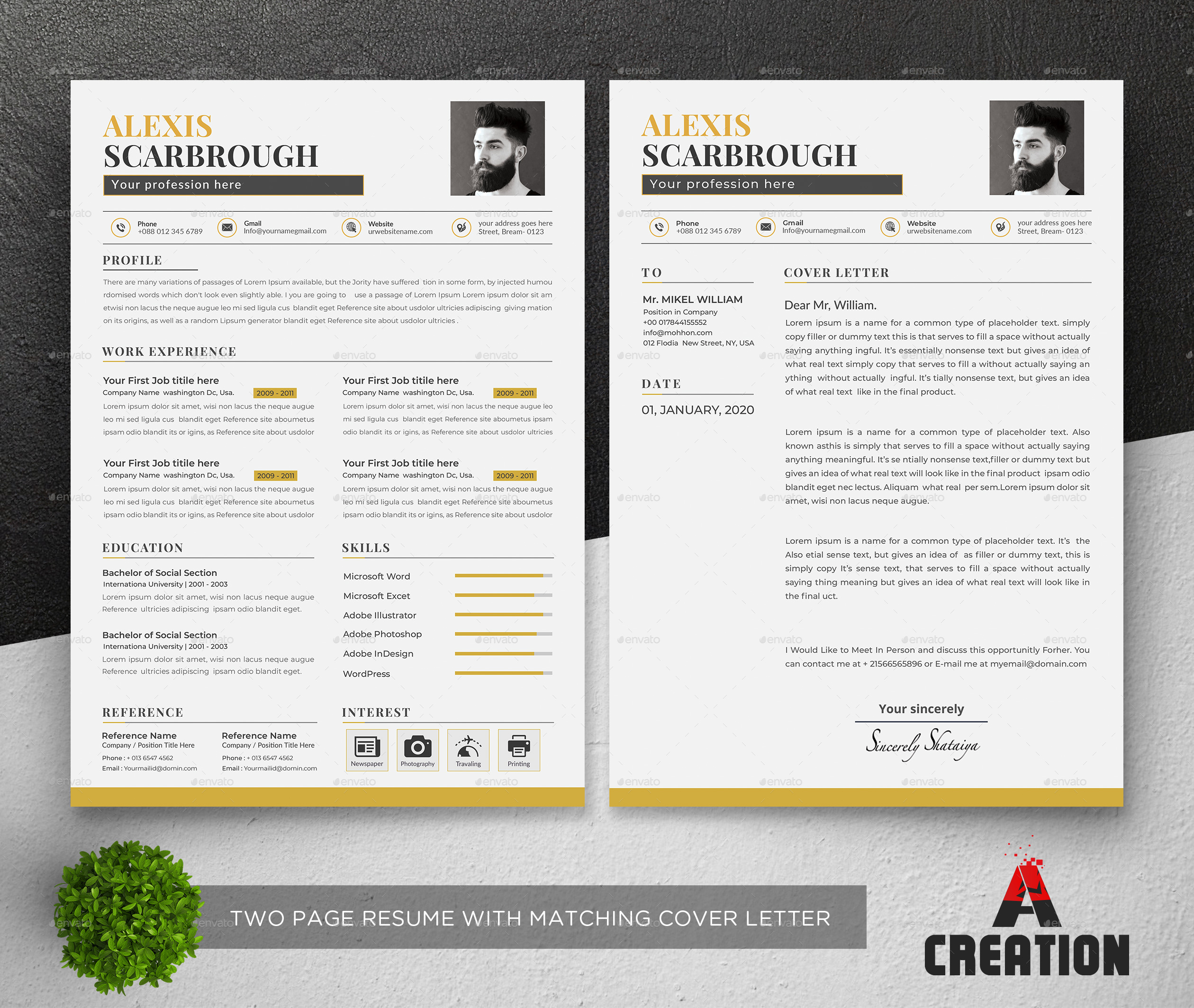 Resume Bundle Print Templates Graphicriver