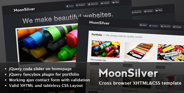 MoonSilver xHTML CSS (2010) ThemeForest MoonSilver xHTML CSS (2010) ThemeForest