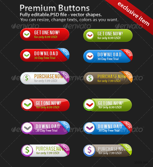 Premium Buttons Premium Buttons