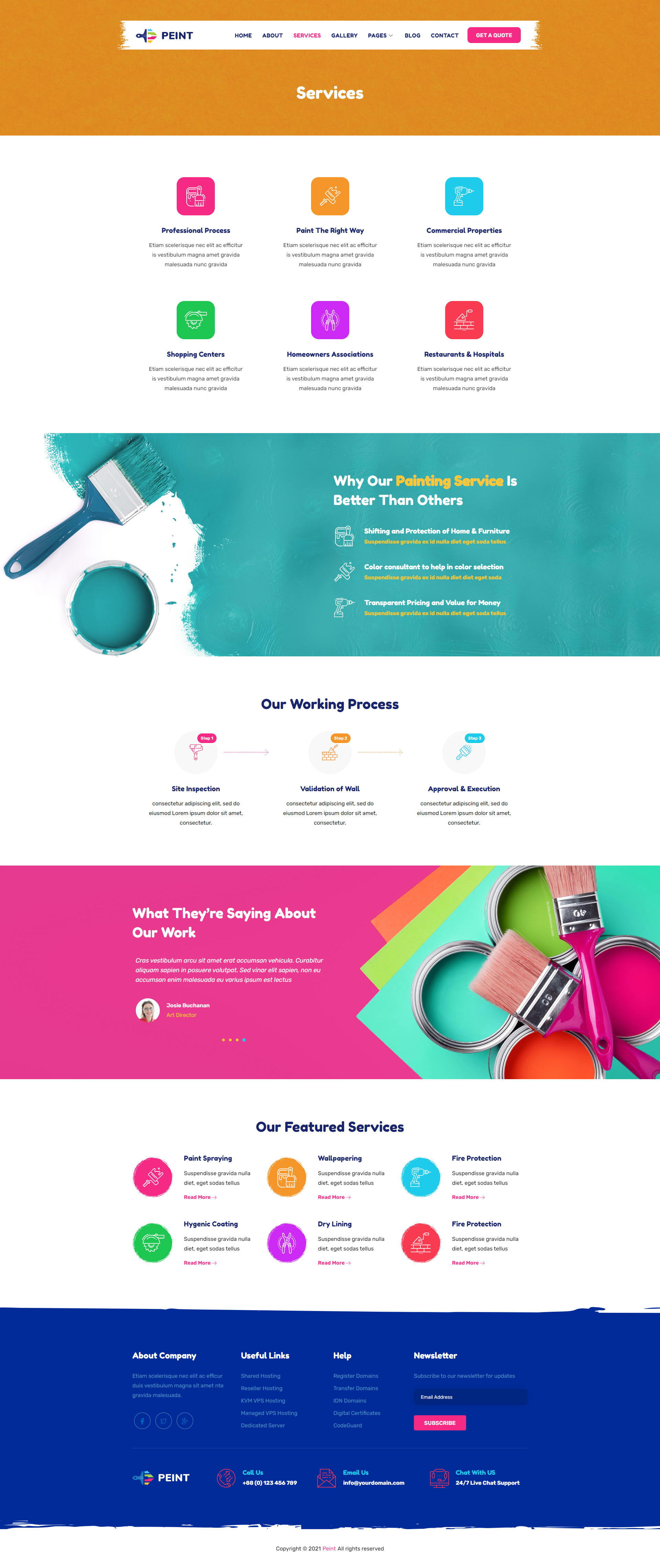 Peint Painting Services Elementor Template Kit By Kinforce Themeforest