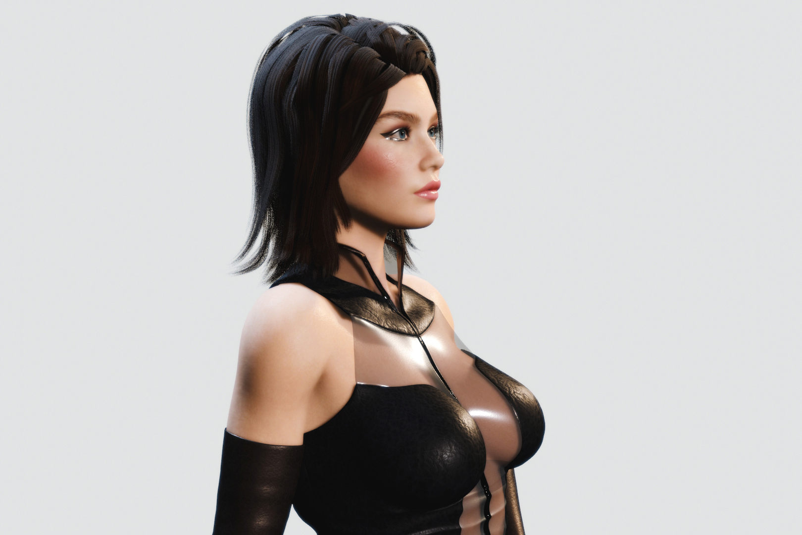 Woman In Leather Outfit Fully Rigged By Thesouzart Docean