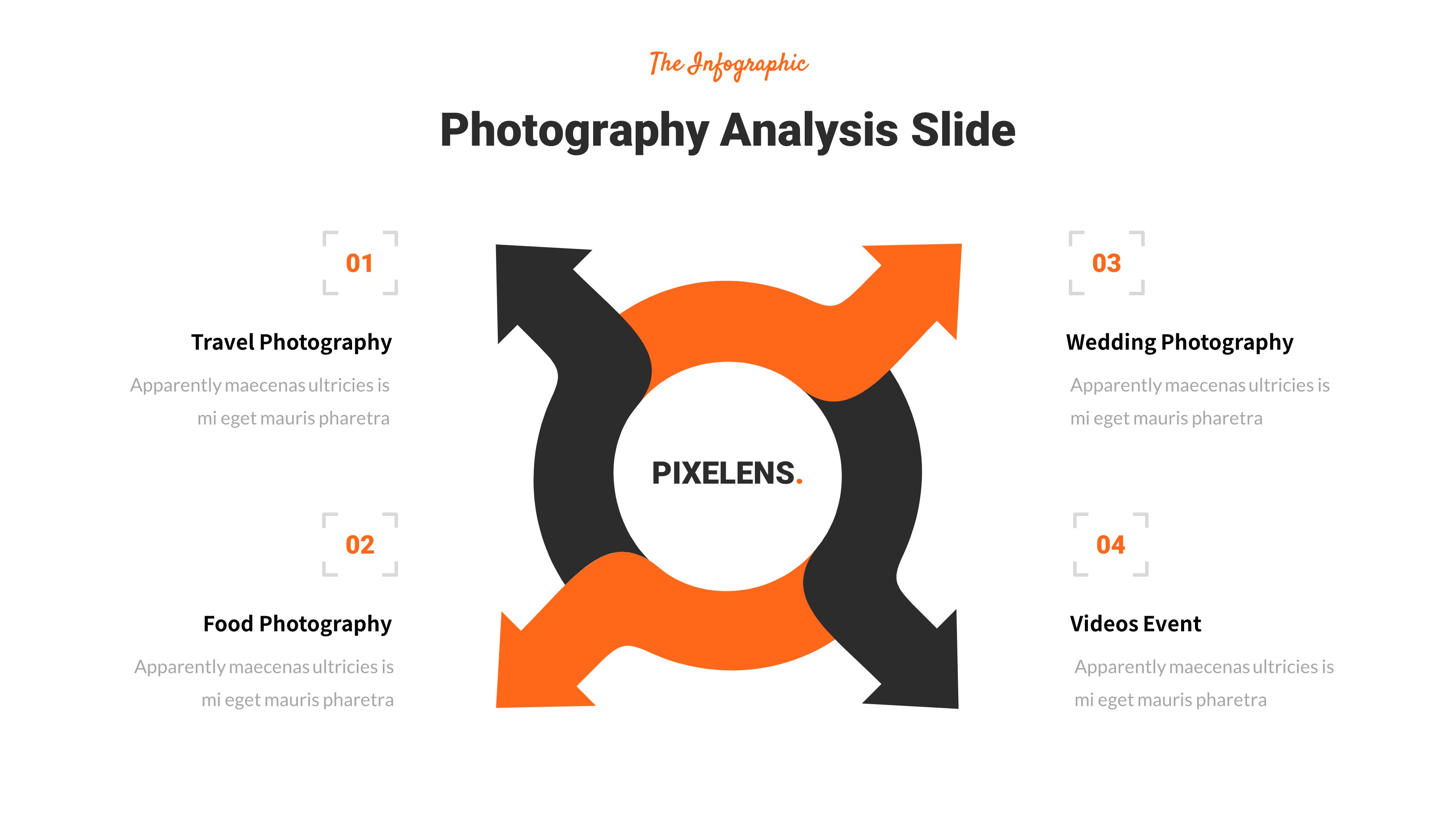 Pixelens Photography Portfolio Powerpoint Template Presentation