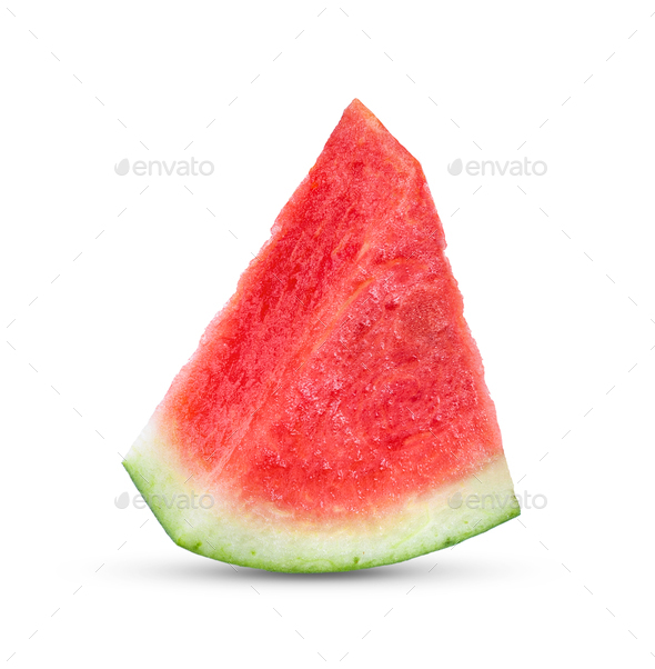 Sliced Of Watermelon Isolated On White Background Full Depth Of Field