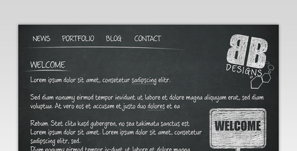 Blackboard Portfolio HTML Template Blackboard Portfolio HTML Template