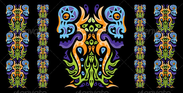 Psychedelic ornament element by Andrei Verner