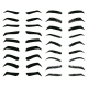 Cartoon Eyebrows Shapes Thin Thick And Curved Vectors GraphicRiver