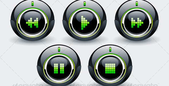 music symbols background. buttons with music symbols
