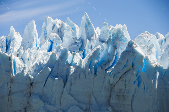 Perito Moreno Glacier Ice Formation Detail Showing Melting Due To