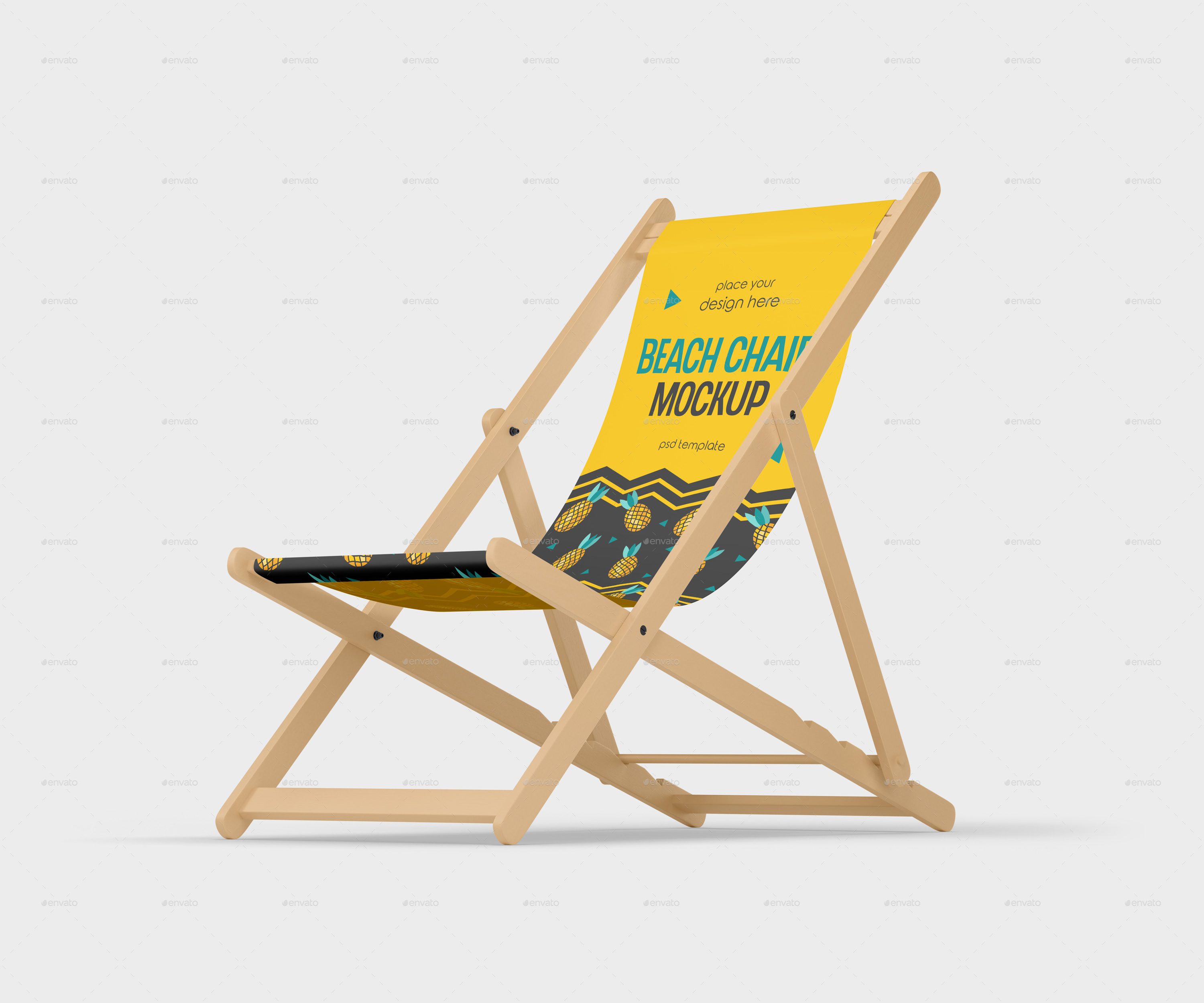 Folding Beach Chair Mockup Set By Country K Graphicriver