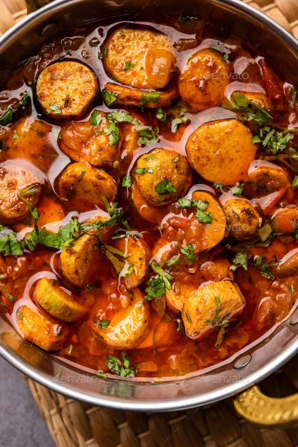 Stir Fried Taro Roots Arbi Ki Sabji Ghuiya Masala Curry Sabzi Or Arvi