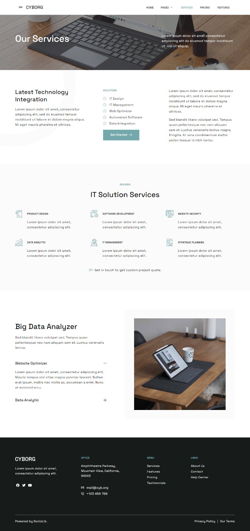 Cyborg Tech Agency It Solutions Elementor Template Kit Garudeya