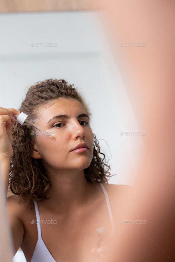 Close Up Beauty Portrait Of A Laughing Beautiful Half Naked Woman