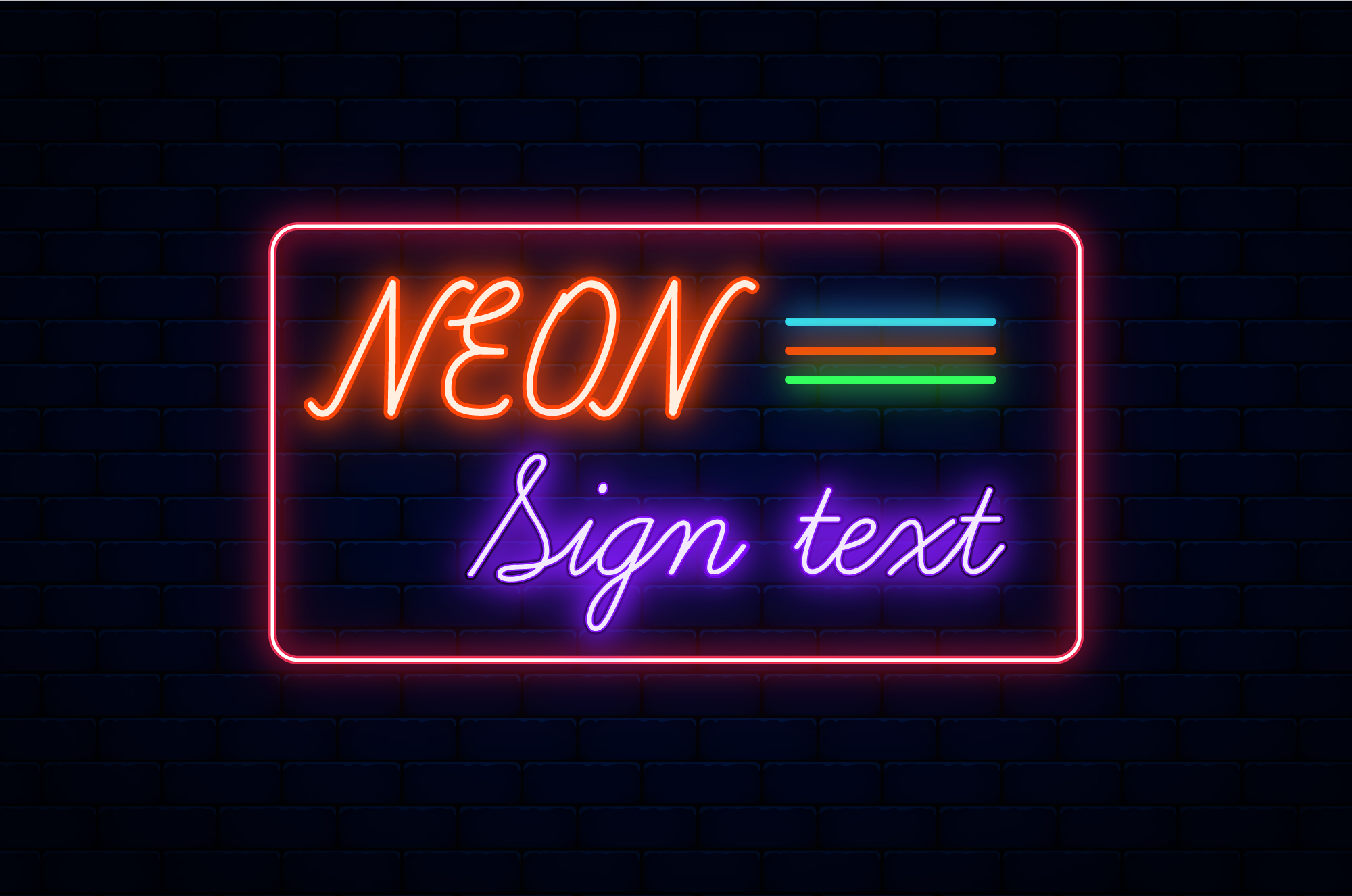 Neon Sign Effects Add Ons GraphicRiver