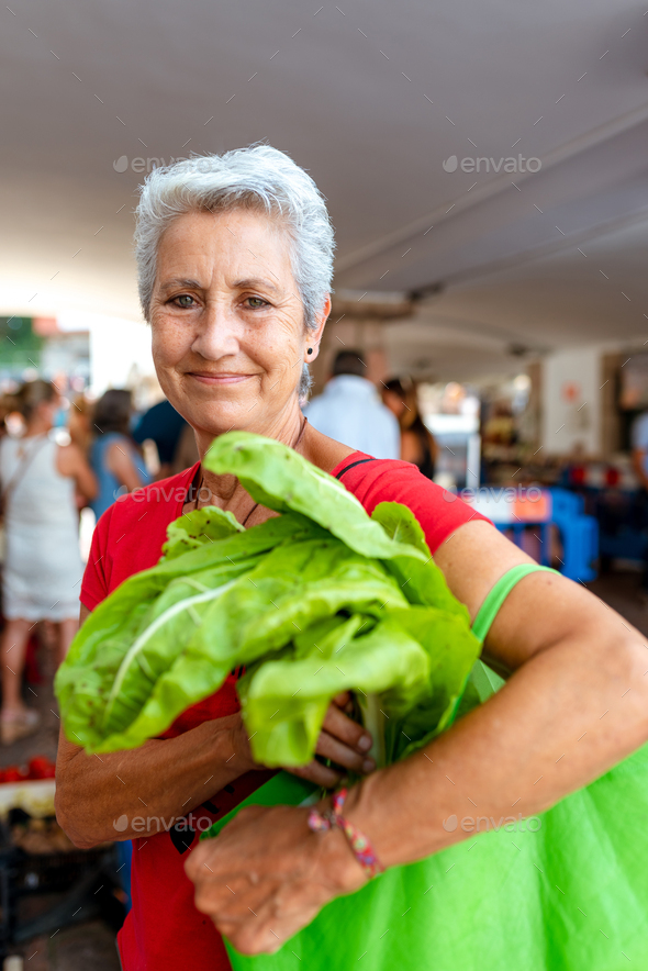 Vertical Portrait Of Happy Smiling Mature Woman Stock Photo By Meniphoto