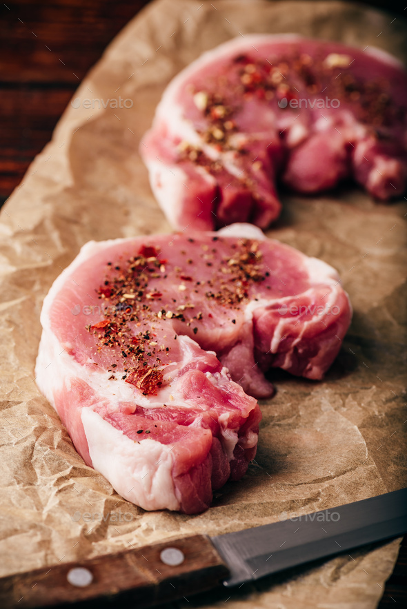 Pork Loin Steaks With Ground Spices Stock Photo By Seva Blsv PhotoDune