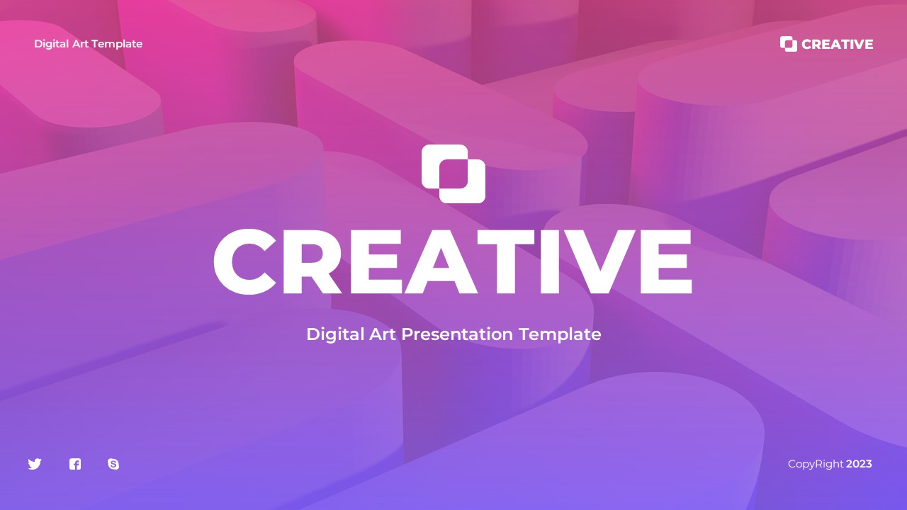 Creative Digital Art Powerpoint Template Presentation Templates