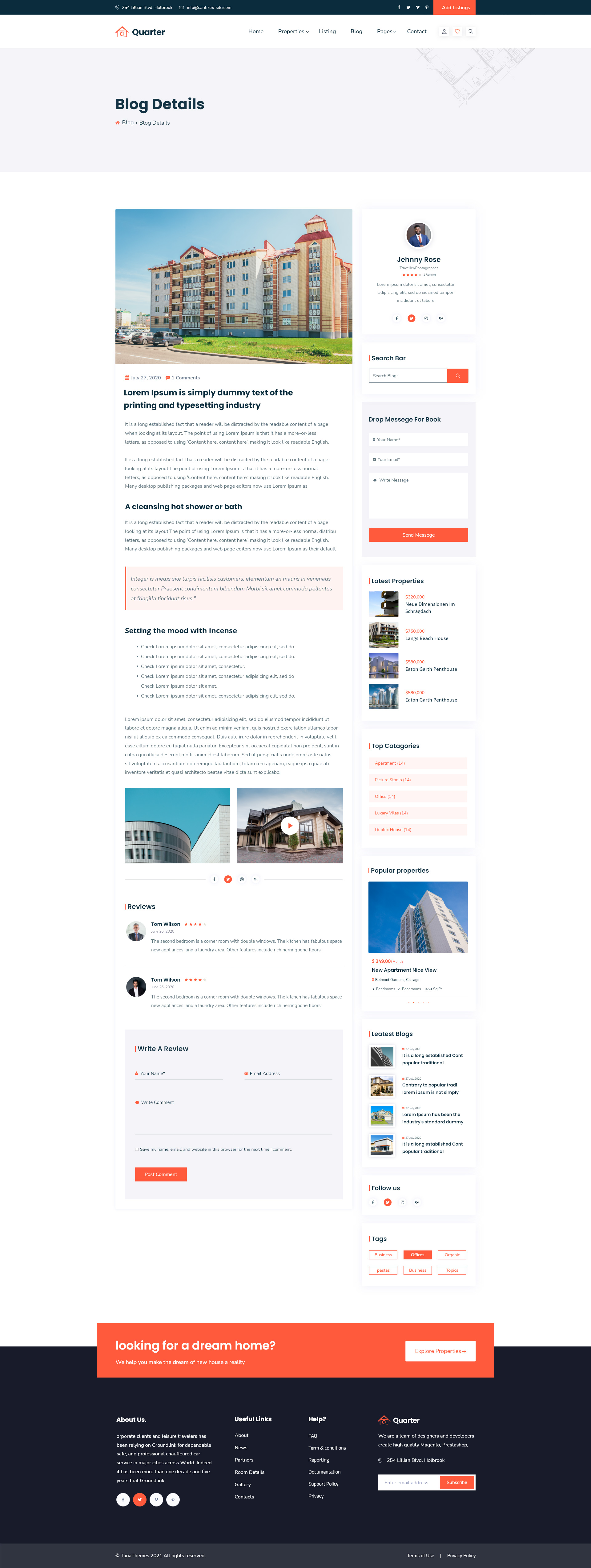 Quarter Real Estate Figma Template By Tunatheme Themeforest