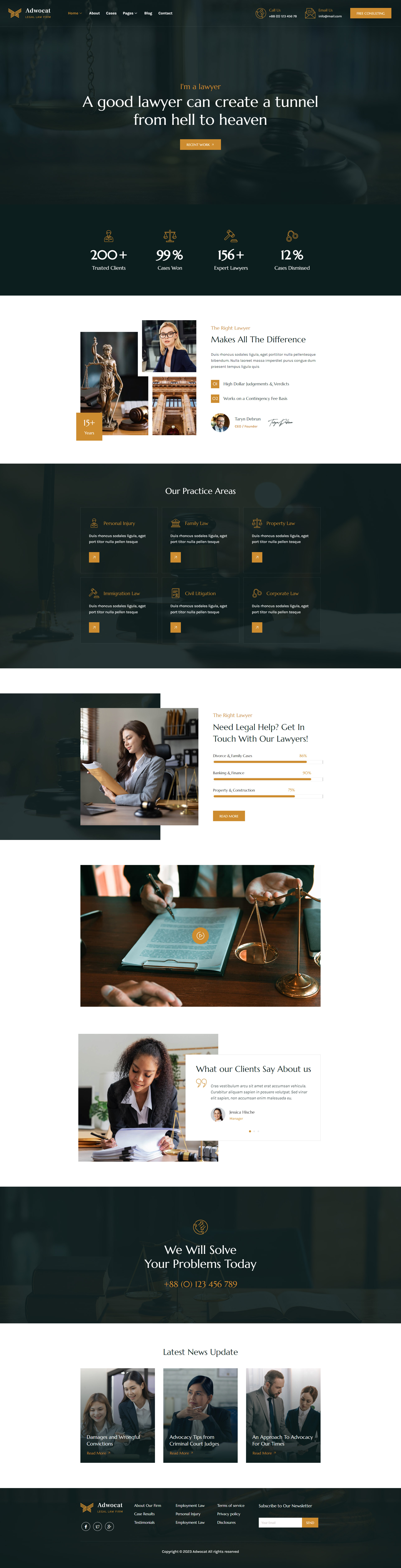 Adwocat Law Firm Attorney Elementor Template Kit Garudeya