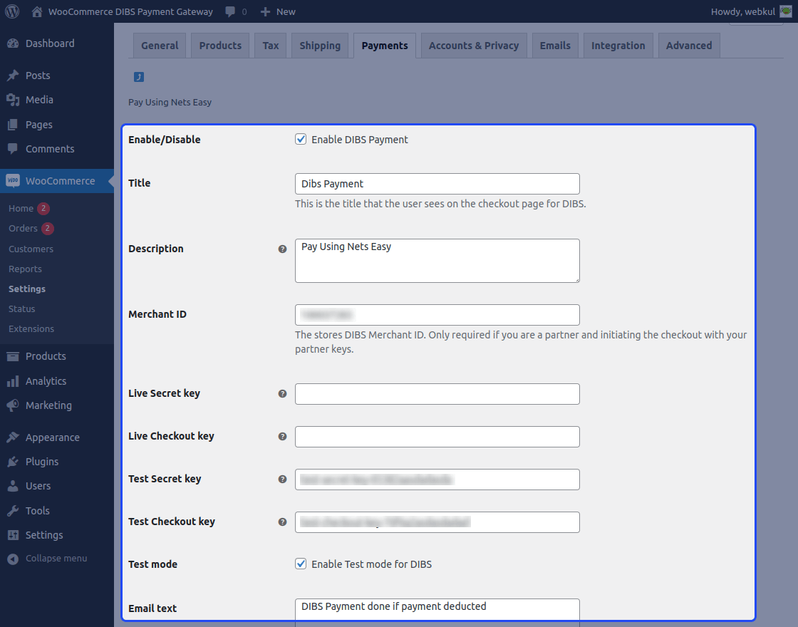 WooCommerce DIBS Payment Gateway By Webkul CodeCanyon