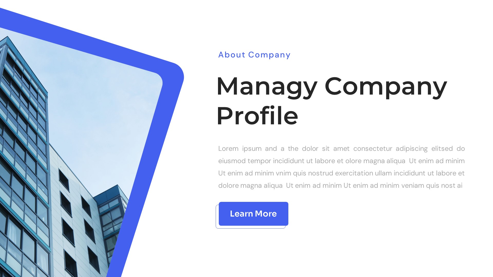 Managy Company Profile Powerpoint Template Presentation Templates