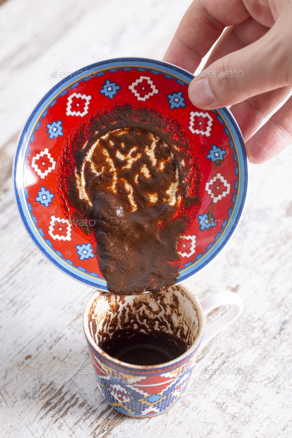 Coffee Fortune Telling In The Turkish Coffee Cup Stock Photo By Esindeniz