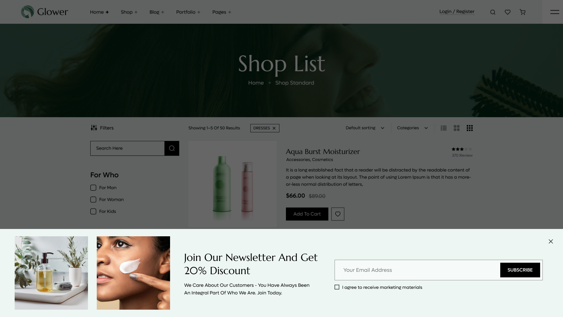 Glower Cosmetic Ecommerce Figma Template By Dexignzone Themeforest