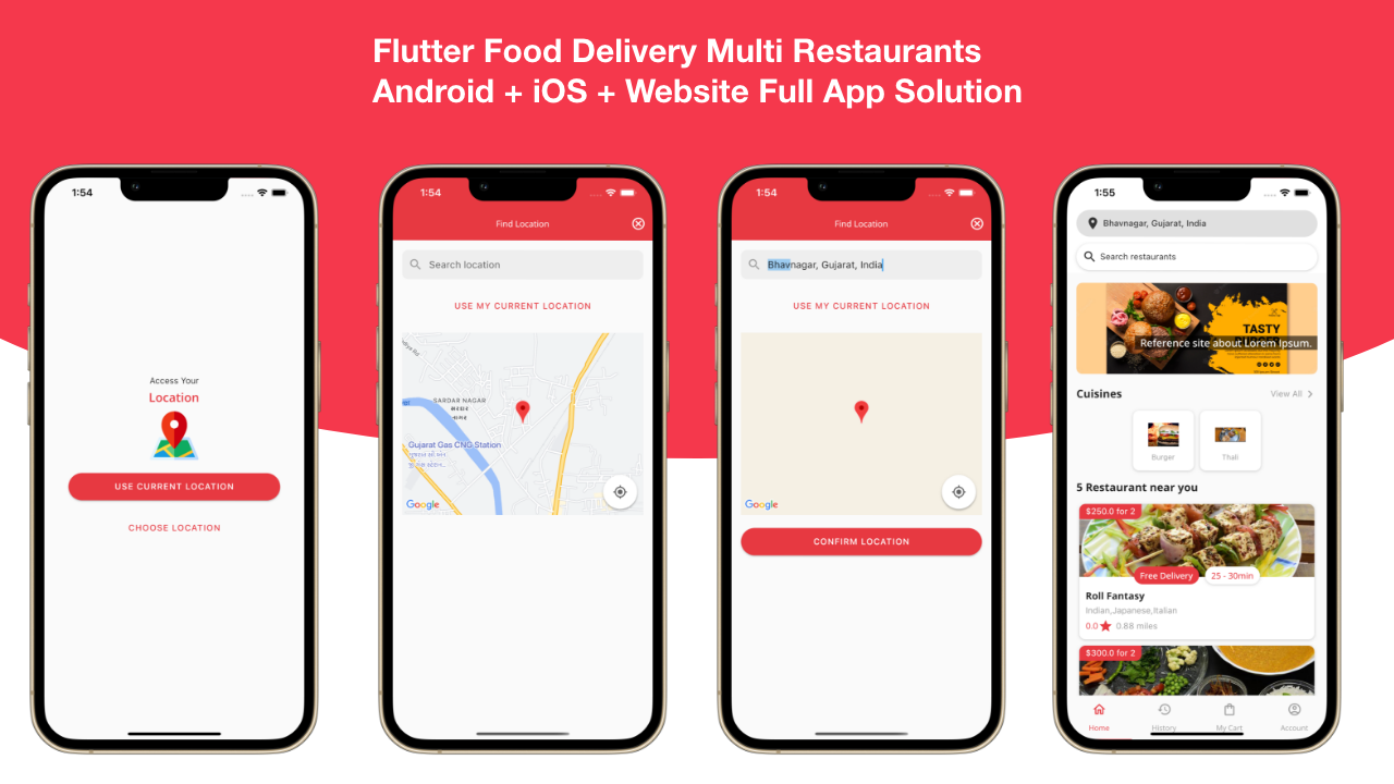 Flutter 3 Food Delivery Multi Restaurants Laravel Backend Android