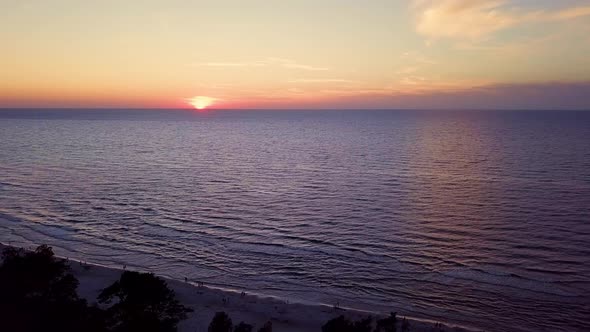 Sunset Over Sea.