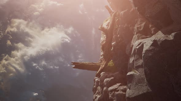 Mountain Landscape at Sunset. Amazing View From the Mountain Peak alt