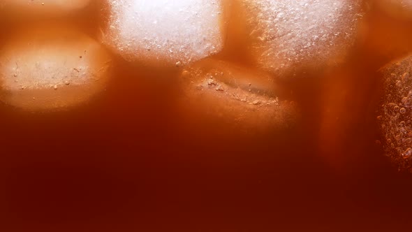 Ice Cubes Float in Blended Milk Coffee alt