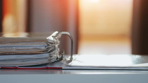 A shot of document case on a table