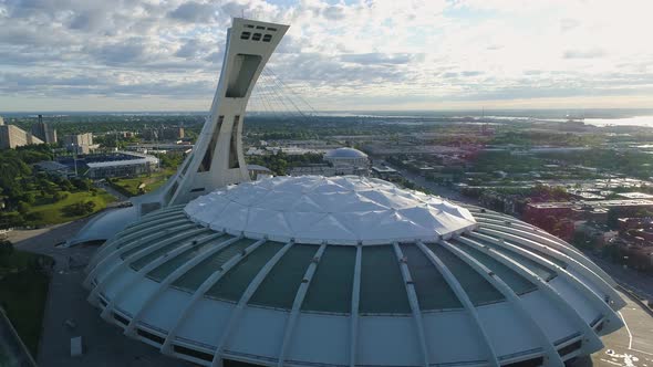 Aerial shot of the Olympic Stadium alt