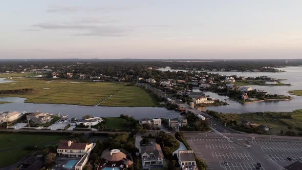 Flying Over the Beach Houses in Westhampton New York alt