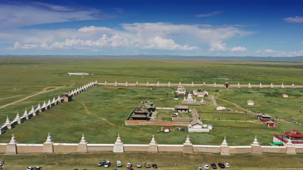 Aerial View of Kharkhorin Erdene Zuu Monastery alt