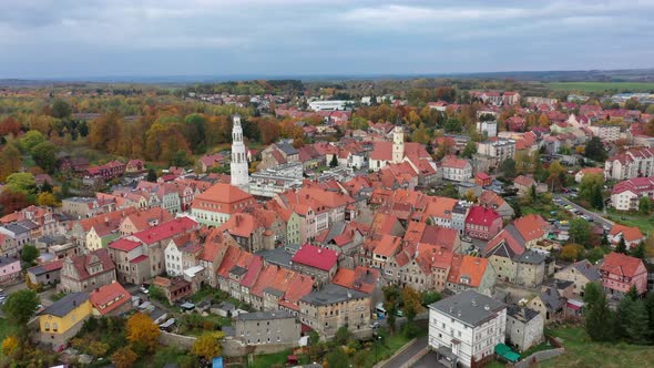 Gryfow Slaski, Poland - aerial view alt