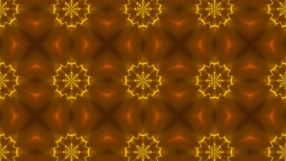 Abstract symmetrical pattern with neon glowing lines. Modern vj loop party background alt