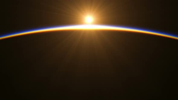 Amazing Sunrise Over The Earth. View Of Planet Earth From Space, Motion ...