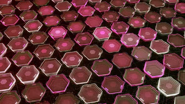 Colorful futuristic hexagon background alt