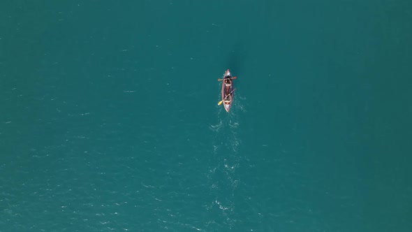 Canoeing Aerial Drone alt