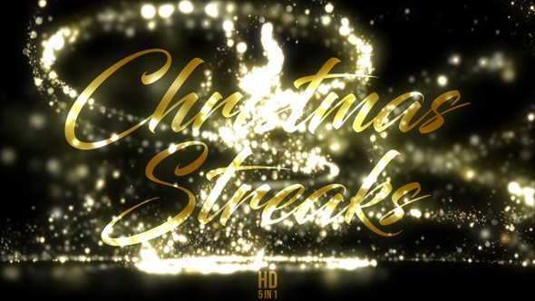 Gold Christmas Streaks