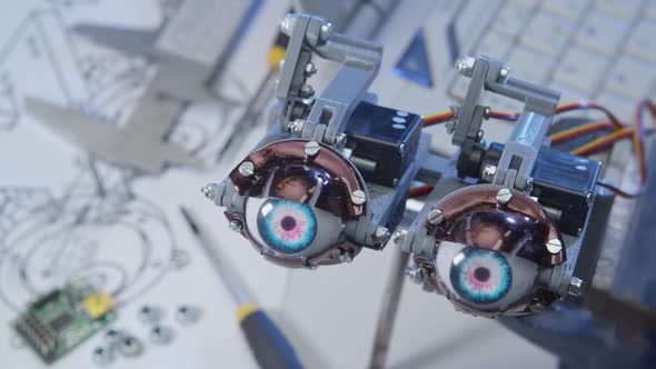 Robot Eyes Blink 1080p