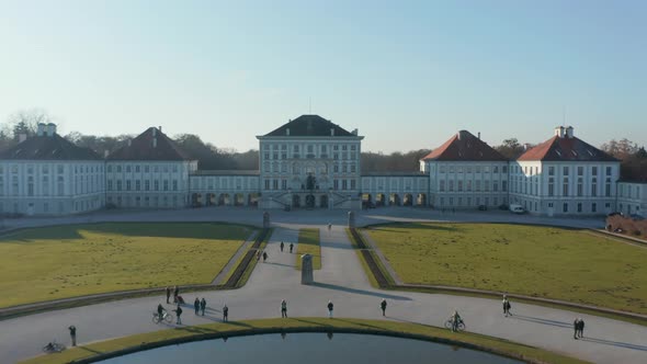 Beautiful Symmetrical Palace in Munich, Germany Nymphenburg Palace or Schloss Nymphenburg Famous alt