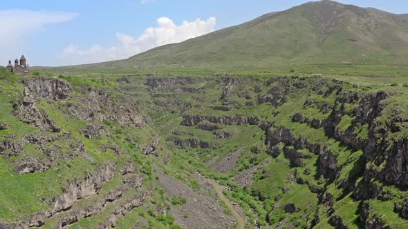 Canyon View From Saghmosavank Monastery in Aragatsotn Province of Armenia alt
