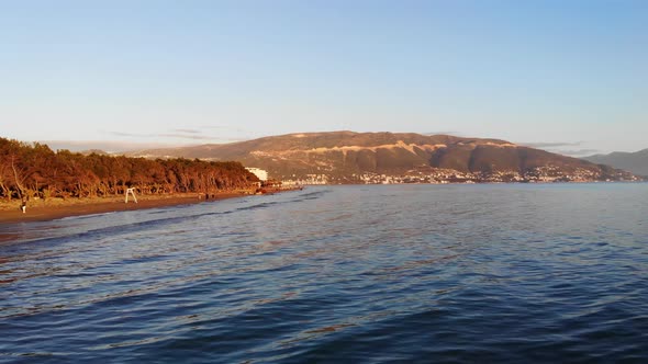 Dark Sea Sunset Background alt