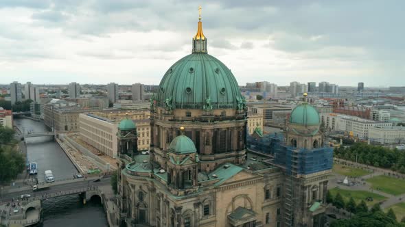  Aerial Panorama of Berlin Cathedral Church - Berliner Dom, Germany, Europe alt