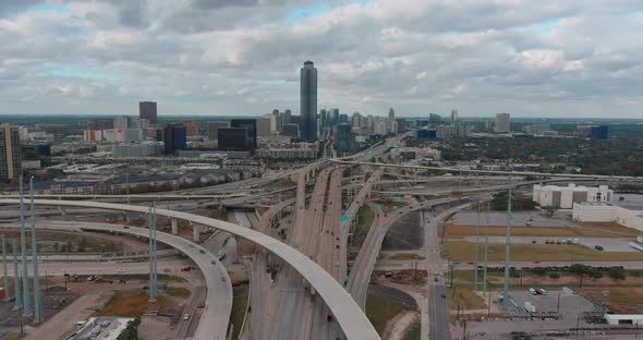 4k drone view of the Galleria area in Houston, Texas alt