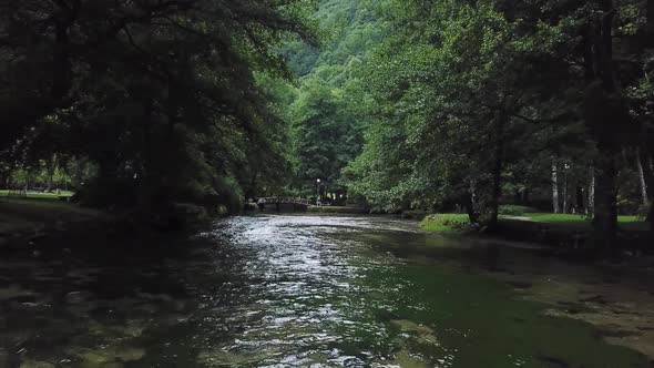 Drone Flight Over The River V1 alt