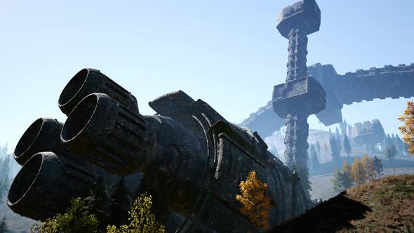 Old Rusted Alien Spaceship alt